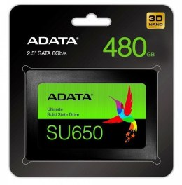ADATA Dysk SSD ADATA Ultimate SU650 480GB 2,5" SATA3 (520/450 MB/s) 7mm, 3D NAND / Black Retail