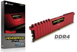 Corsair Pamięć DDR4 Corsair Vengeance LPX 8GB 2666MHz XMP 2.0 CL16 1,2V Red