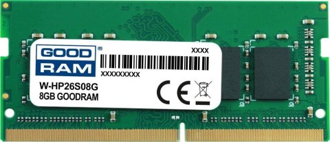 Goodram Pamięć SODIMM DDR4 GOODRAM 8GB 2666MHz ded. do HP (W-HP26S08G)