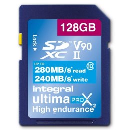 INTEGRAL Karta pamięci SDXC INTEGRAL UltimaPro X2 280/240MB UHS II V90 128GB
