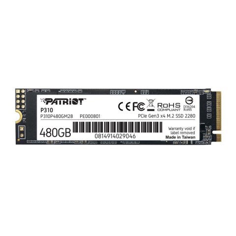 Patriot Memory Dysk SSD Patriot P310 480GB M.2 2280 PCle NVMe (1700/1500 MB/s)