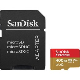 SanDisk Karta pamięci MicroSDXC SanDisk EXTREME 400GB 160MB/s A2 C10 V30 UHS-I U3 Mobile + adapter