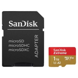 SanDisk Karta pamięci microSDXC SanDisk EXTREME 1TB 160/90 MB/s A2 C10 V30 UHS-I U3 Mobile + adapter