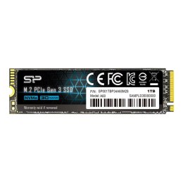 SILICON POWER Dysk SSD Silicon Power A60 1TB M.2 PCIe Gen3x4 NVMe (2200/1600 MB/s) 2280