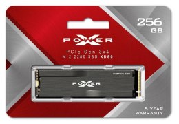 SILICON POWER Dysk SSD Silicon Power XPOWER XD80 256GB M.2 PCIe Gen3x4 NVMe (3100/1200 MB/s) 2280