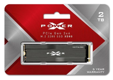 Silicon Power Dysk SSD Silicon Power XPOWER XD80 2TB M.2 2280 PCIe Gen3x4 NVMe (3400/3000 MB/s)