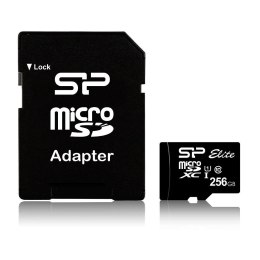 SILICON POWER Karta pamięci microSDXC Silicon Power Elite 256GB Class 10, UHS-I, U1 + adapter SD
