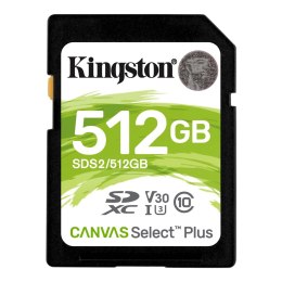 Kingston Karta pamięci Kingston SD Canvas Select Plus 512GB UHS-I U3 V30
