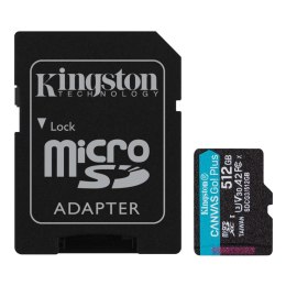 Kingston Karta pamięci Kingston microSD Canvas Go! Plus 512GB UHS-I U3 V30 + adapter