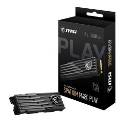 MSI Dysk SSD MSI SPATIUM M480 2TB PCIe 4.0 NVMe M.2 PLAY 2280 (7000/6800 MB/s) 3D NAND