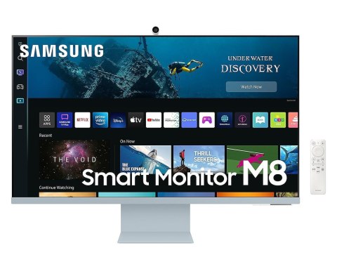 Samsung Monitor Samsung 32" Smart M8 Niebieski (LS32BM80BUUXEN) micro HDMI USB-C WIFI BT głośniki