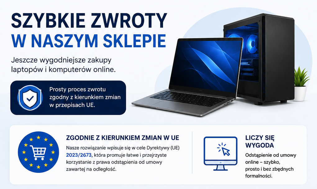 Wprowadziliśmy szybkie zwroty – jeszcze wygodniejsze zakupy online